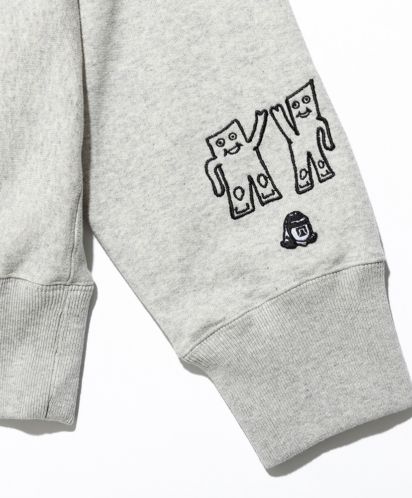 STRETCH EMBROIDERY SWEATSHIRT Oatmeal/オートミール L(MEN)