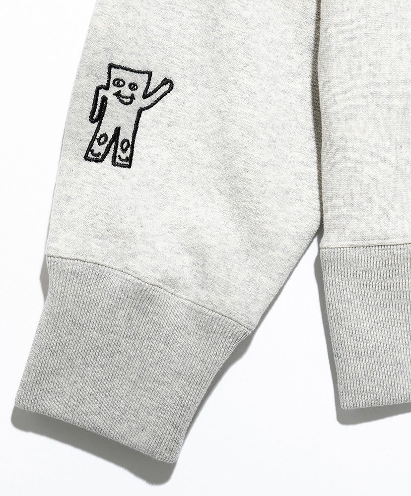 STRETCH EMBROIDERY SWEATSHIRT Oatmeal/オートミール L(MEN)