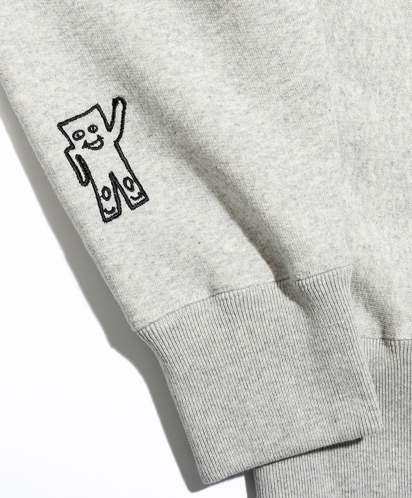 STRETCH EMBROIDERY SWEATSHIRT Oatmeal/オートミール L(MEN)