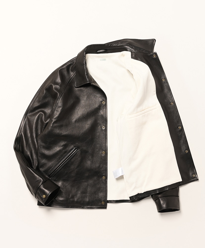 Leather Coach Jacket Black/ブラック 2(MEN)