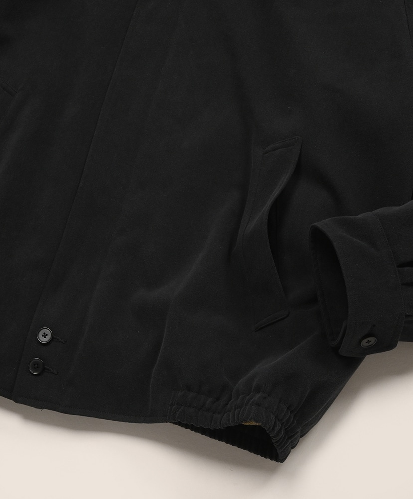 Washed Silk Harrington Jacket Black/ブラック 3(MEN)