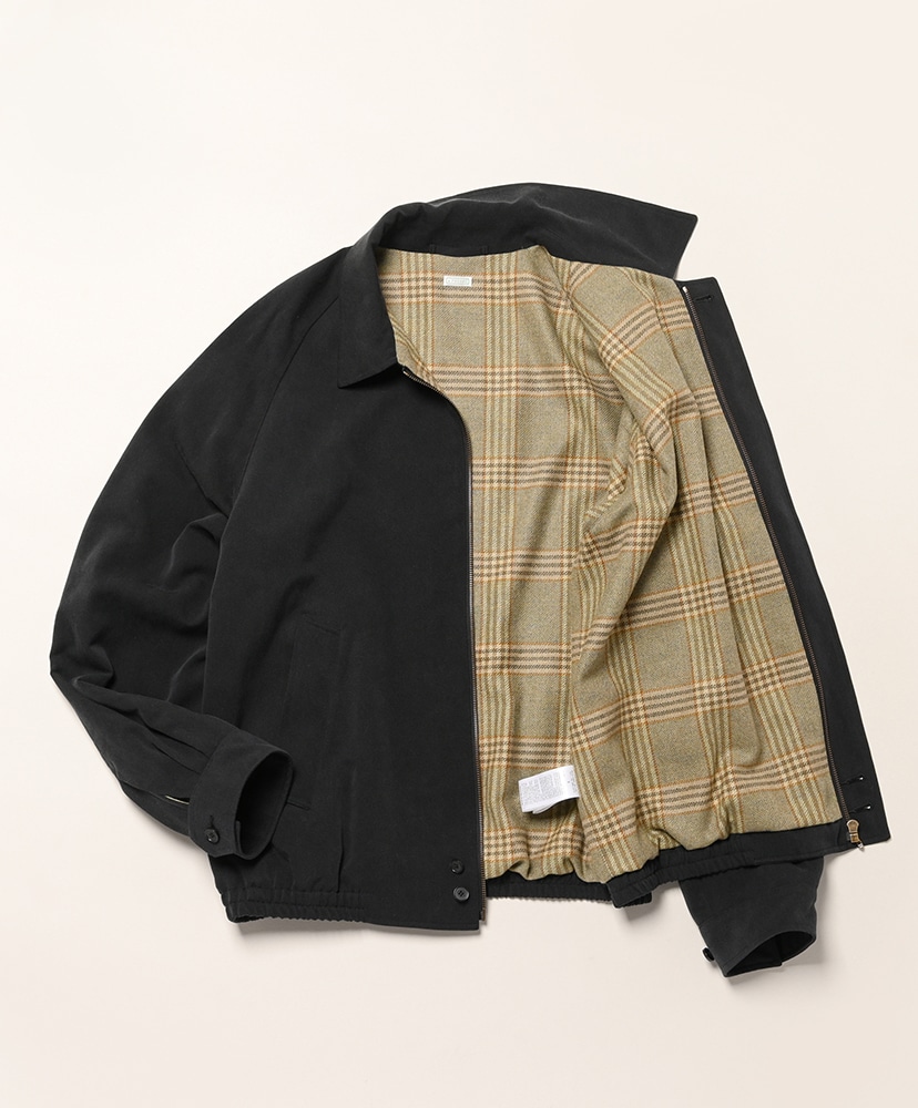 Washed Silk Harrington Jacket Black/ブラック 3(MEN)
