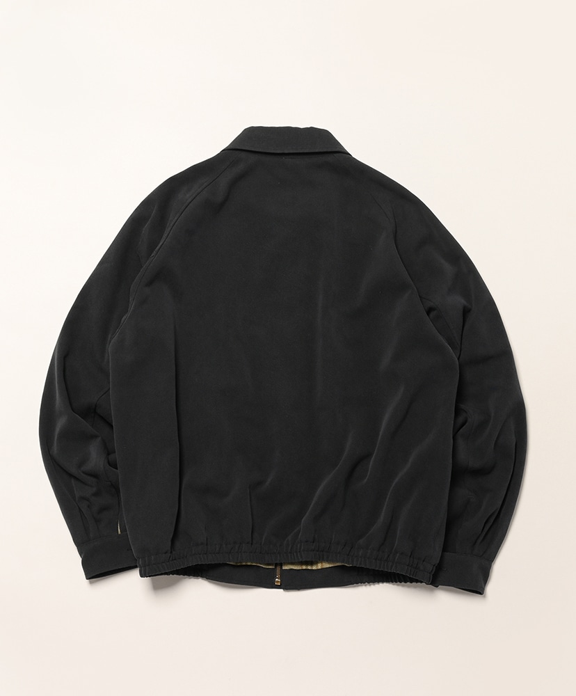Washed Silk Harrington Jacket Black/ブラック 3(MEN)
