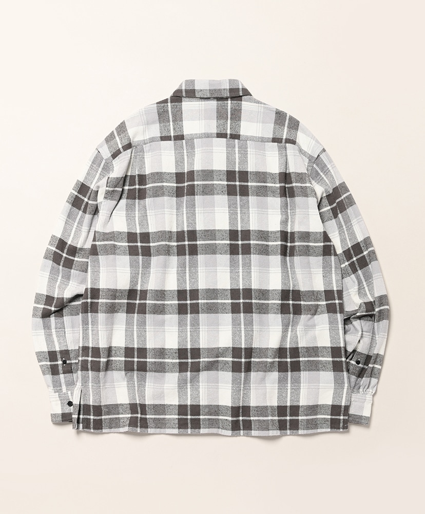 Vintage Cotton Silk Nep Twill Check Shirts Gray/グレー 1(MEN)