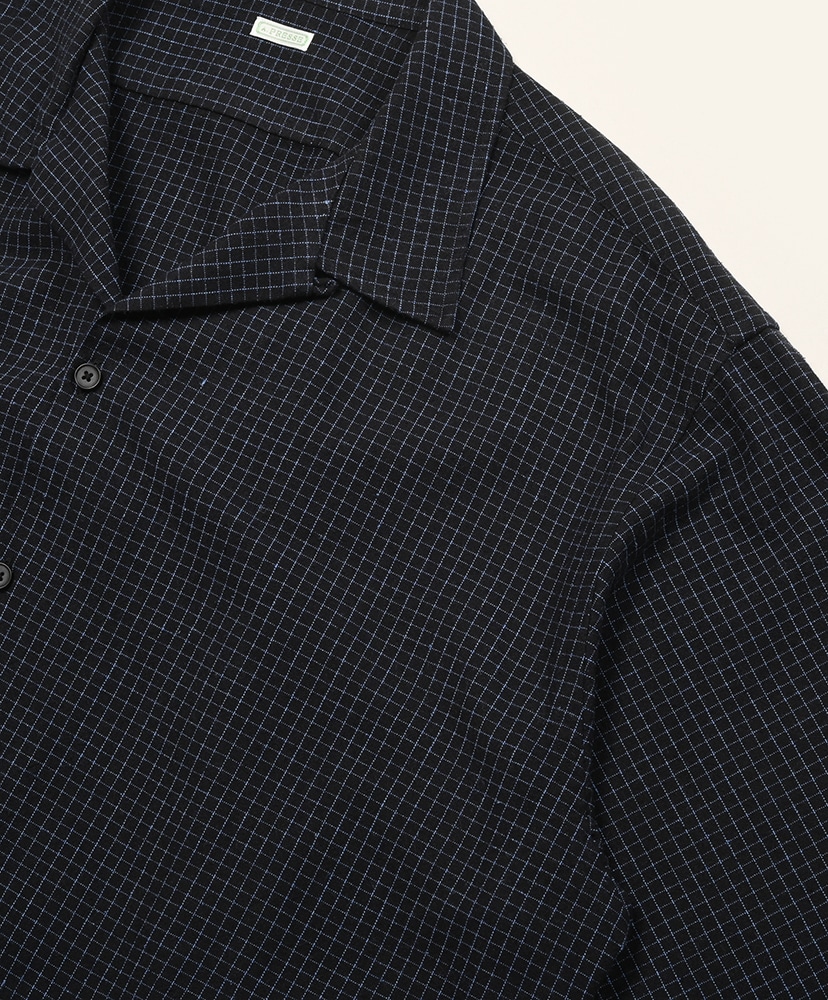 Silk Nep Loop Collar Shirts Black/ブラック 2(MEN)