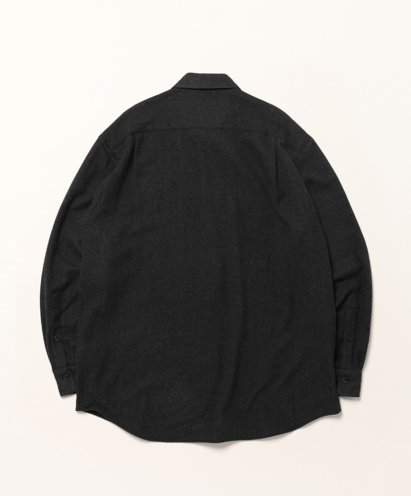 Wool Regular Collar Shirt Charcoal/チャコール 1(MEN)