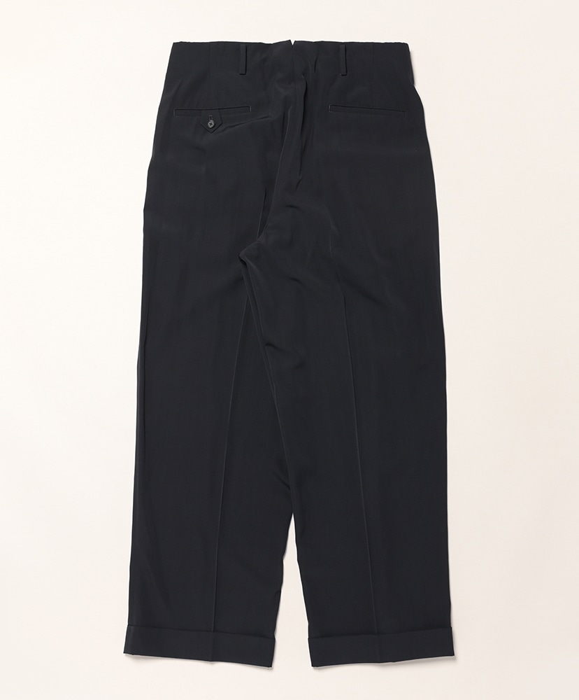 Wool Rayon Wide Trousers Navy/ネイビー 2(MEN)
