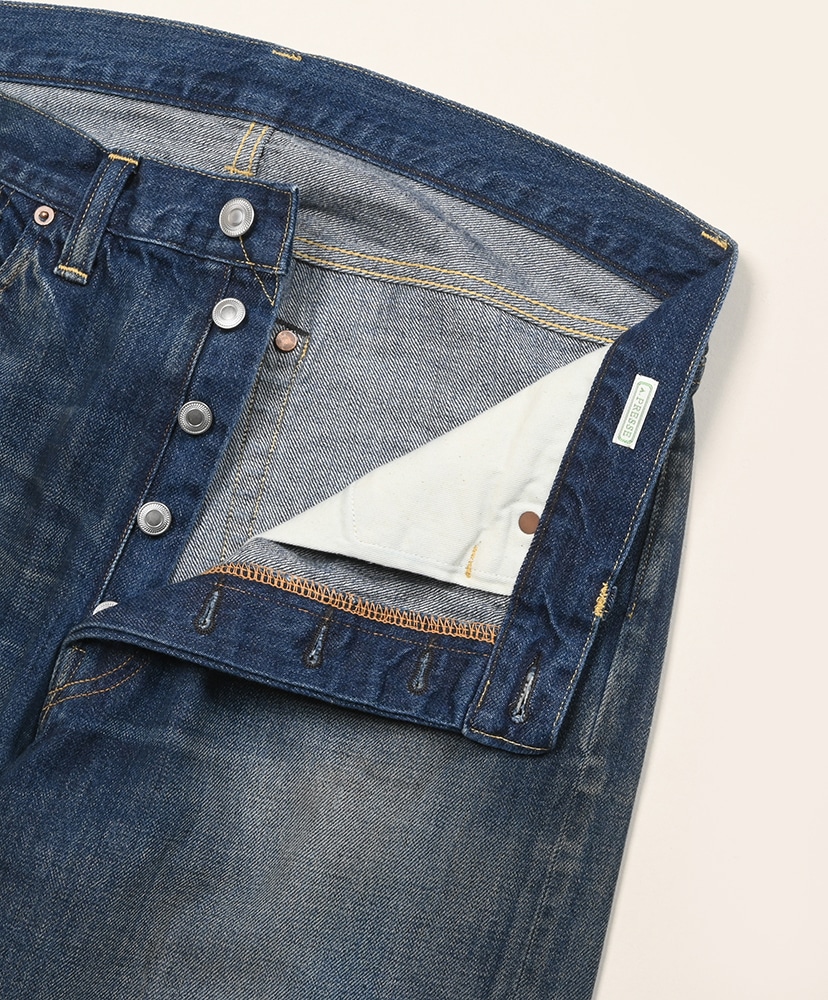 Vintage Washed Straight Denim Pants Indigo/インディゴ W30/L30(MEN)