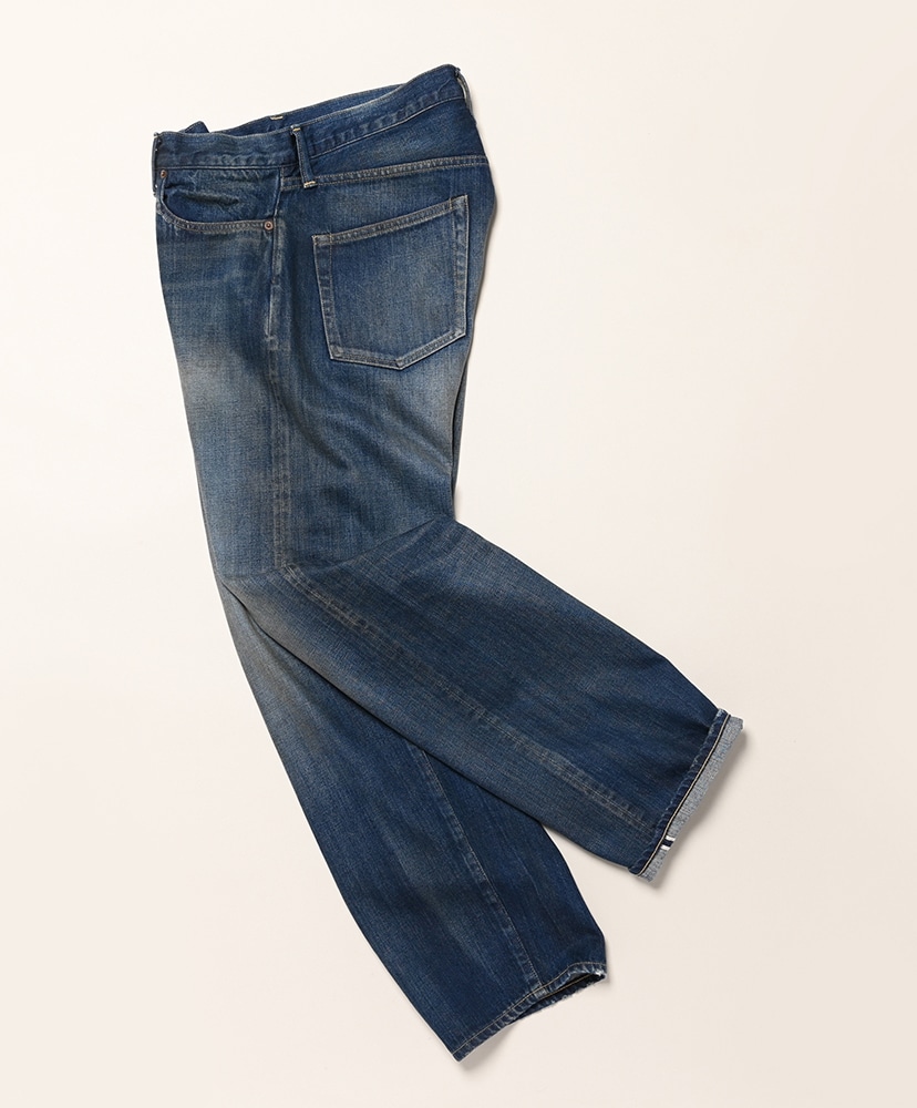 Vintage Washed Straight Denim Pants Indigo/インディゴ W30/L30(MEN)