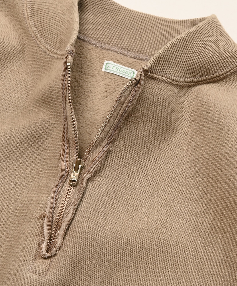Vintage Half Zip Rib Collar Sweatshirt Mocha/モカ 2(MEN)