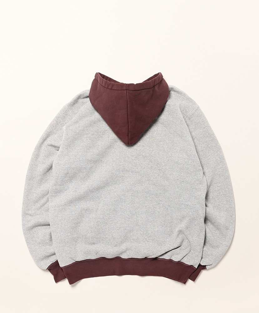 Vintage Attached Hood Zip Parka Gray×Burgundy/グレー×バーガンディー 1(MEN)