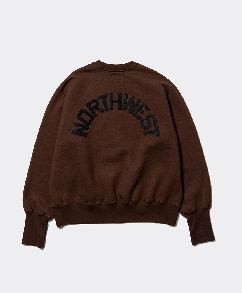 Unlikely Simple Sweat Crew NORTH WEST Brown/ブラウン L(MEN)