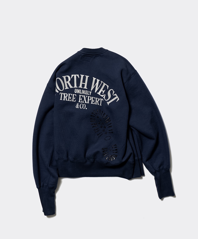 Unlikely Simple Sweat Crew TREE EXPERT Navy/ネイビー L(MEN)