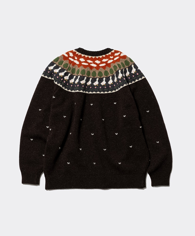 Unlikely Fair Isle Duck Brown/ブラウン L(MEN)