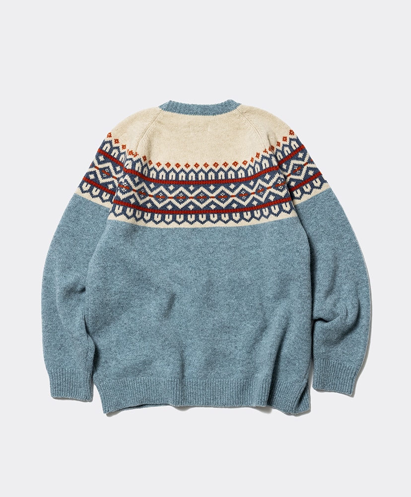 Unlikely Fair Isle Snow Flake Sax Blue/サックスブルー L(MEN)