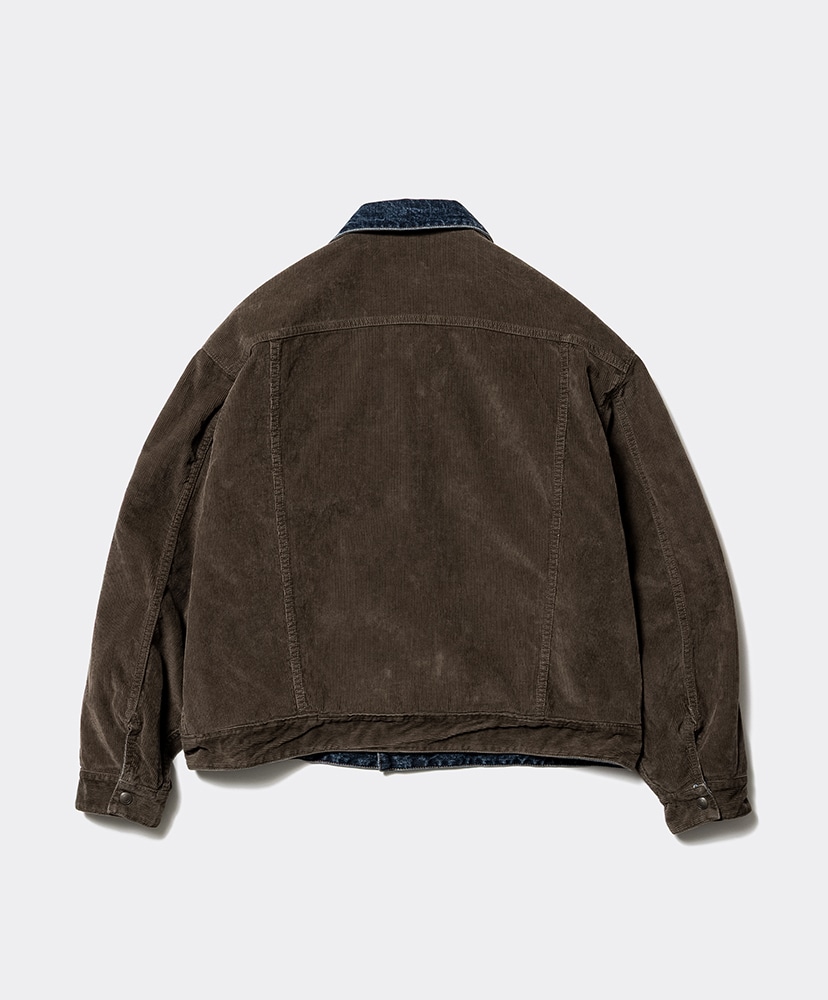 Unlikely Reversible Trucker Jacket Indigo Brown/インディゴ ブラウン L(MEN)