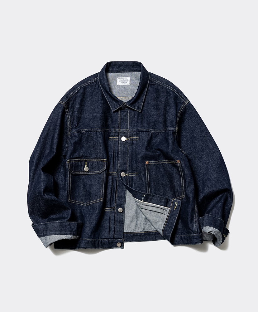 Unlikely Time Travel Trucker Jacket  Aged Denim Aged Indigo/エイジドインディゴ L(MEN)