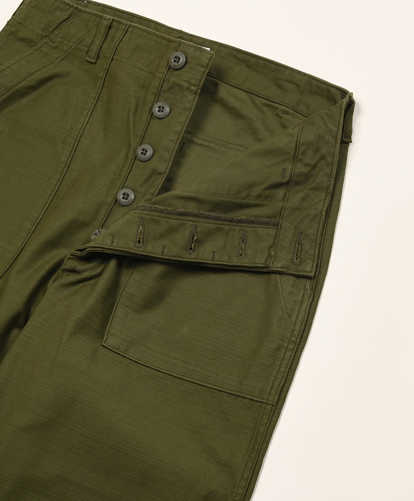 Cotton Back-Satin Baker Pants (Wide Tapered) Dark Olive/ダークオリーブ 3(MEN)