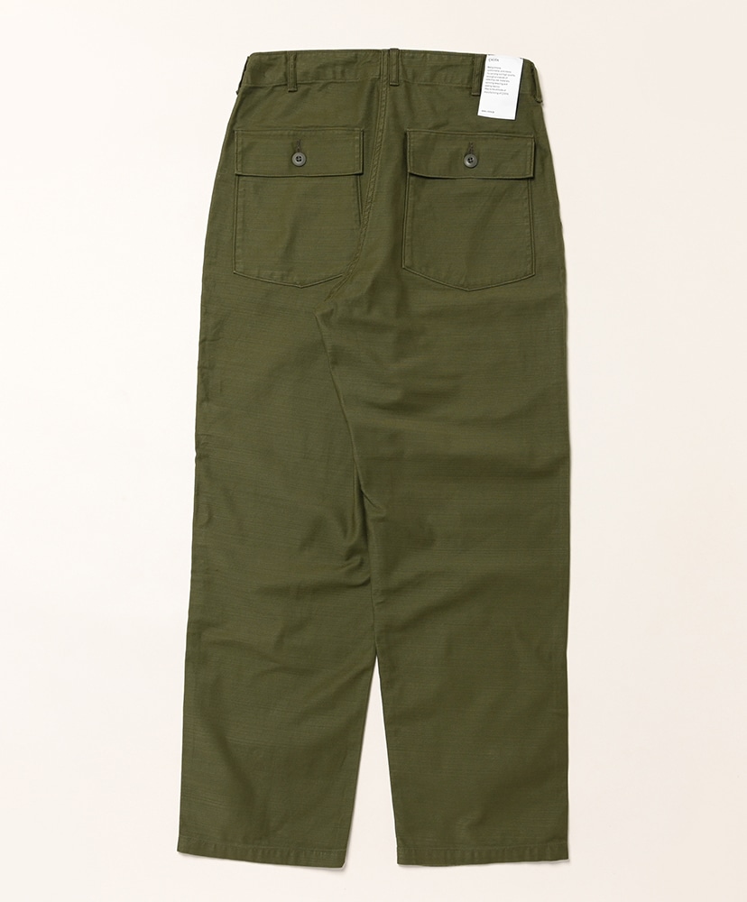 Cotton Back-Satin Baker Pants (Wide Tapered) Dark Olive/ダークオリーブ 3(MEN)