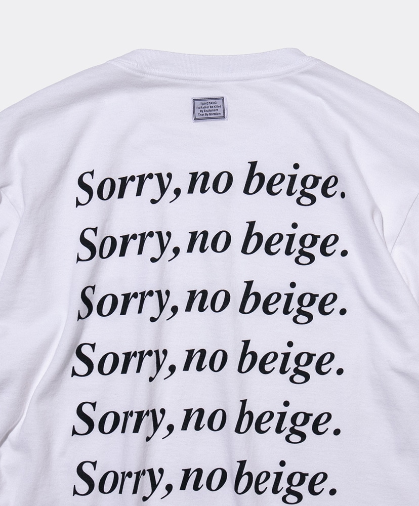 Text Sorry White/ホワイト L(MEN)