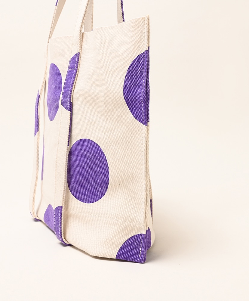 Washed Canvas Tote 2nd (S) Dot Purple/ドットパープル S