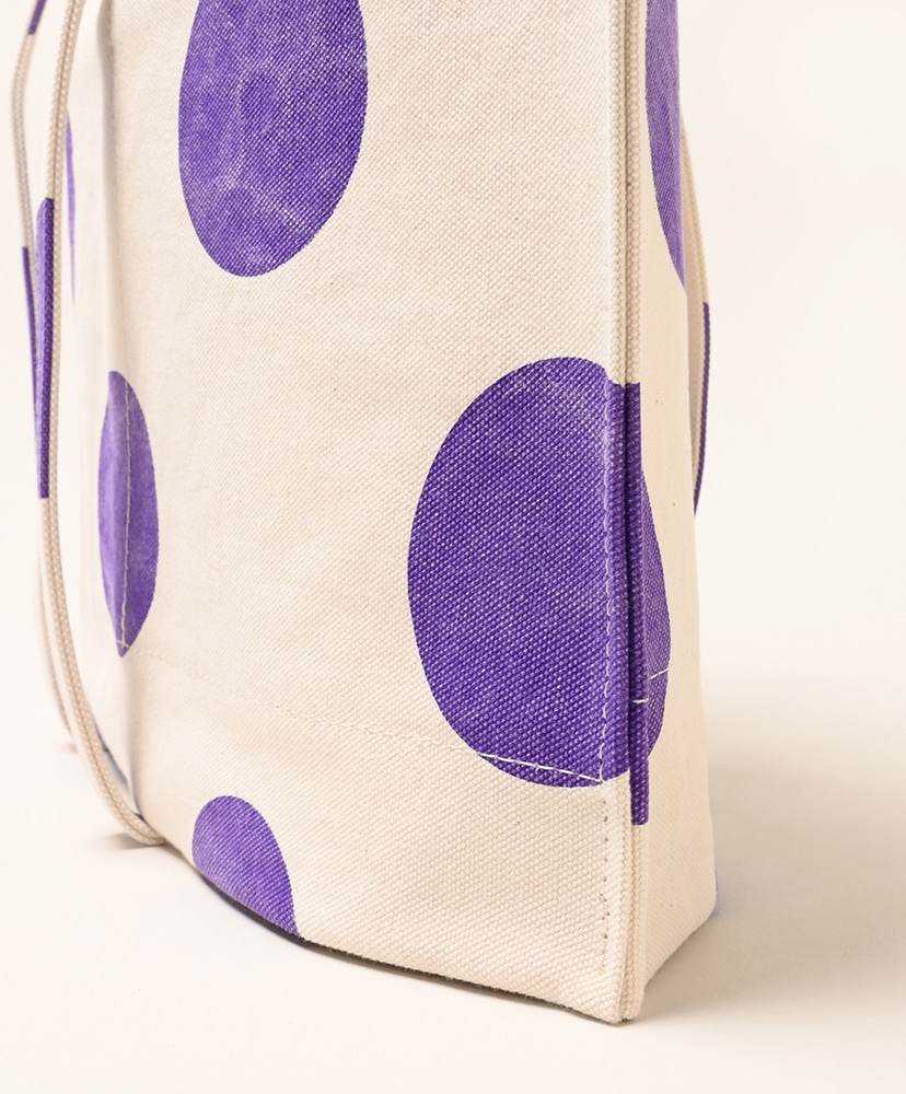 Washed Canvas Tote 2nd (M) Dot Purple/ドットパープル M