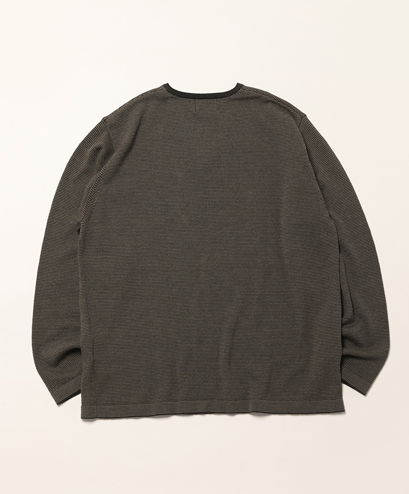 Wool Cotton New Border Knit PO V/T Charcoal/チャコール 2(MEN)