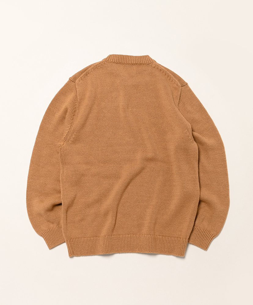 Organic Brown Cotton Knit Pullover Brown / ブラウン 2(MEN)