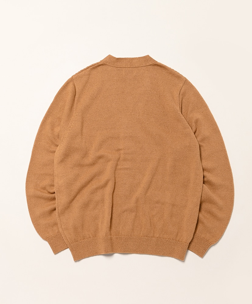 Organic Brown Cotton Knit Cardigan Brown / ブラウン 2(MEN)
