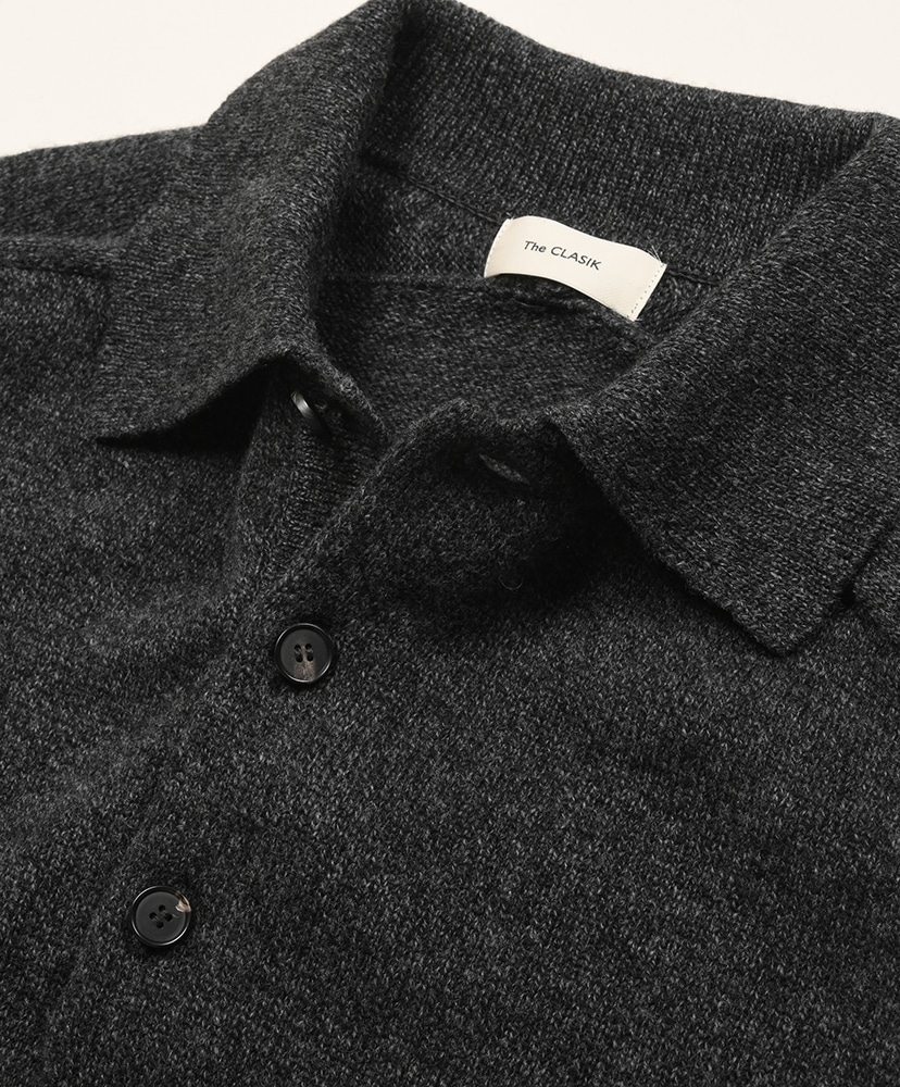 Saddle Sleeve Polo Charcoal / チャコール 46(MEN)