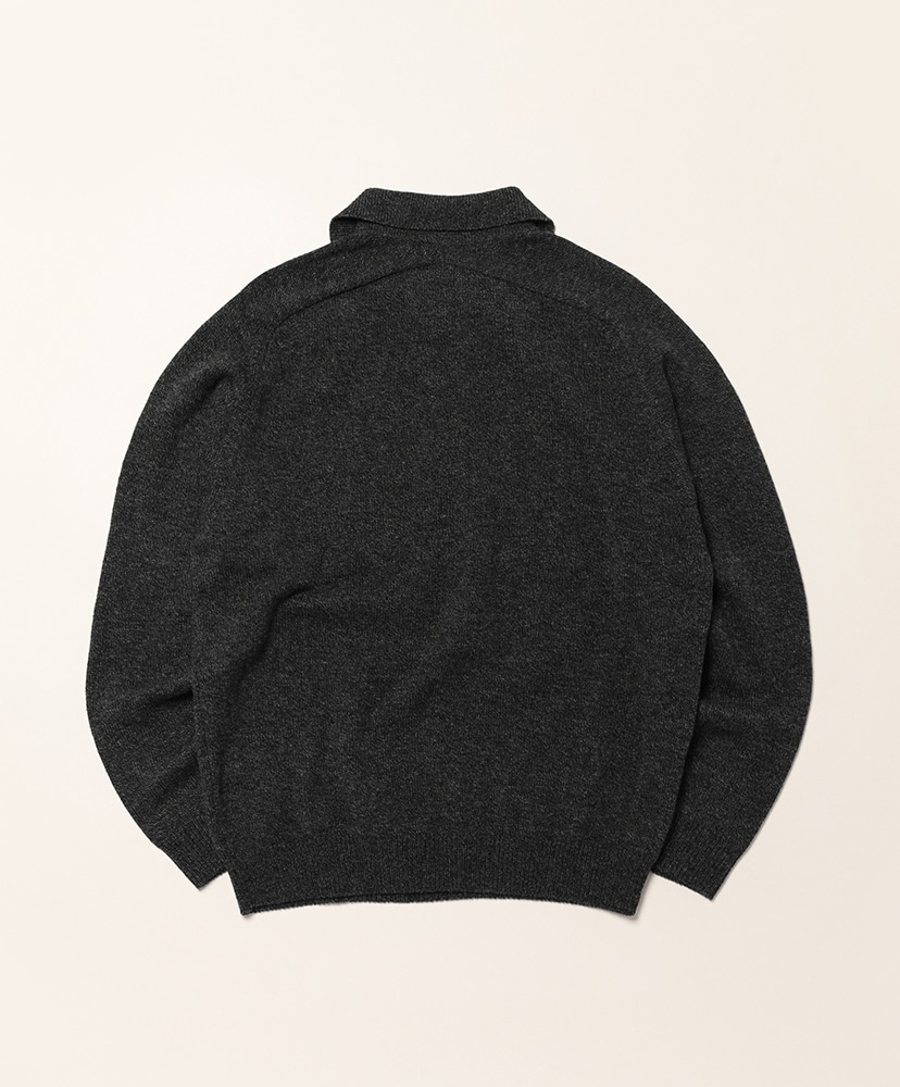 Saddle Sleeve Polo Charcoal / チャコール 46(MEN)