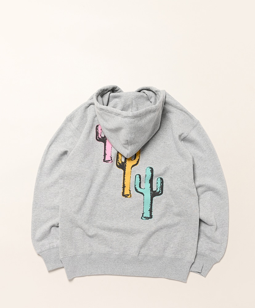 ×Down on the Corner Pullover Hoodie ‐Cactus Print‐ Gray/グレー L(MEN)