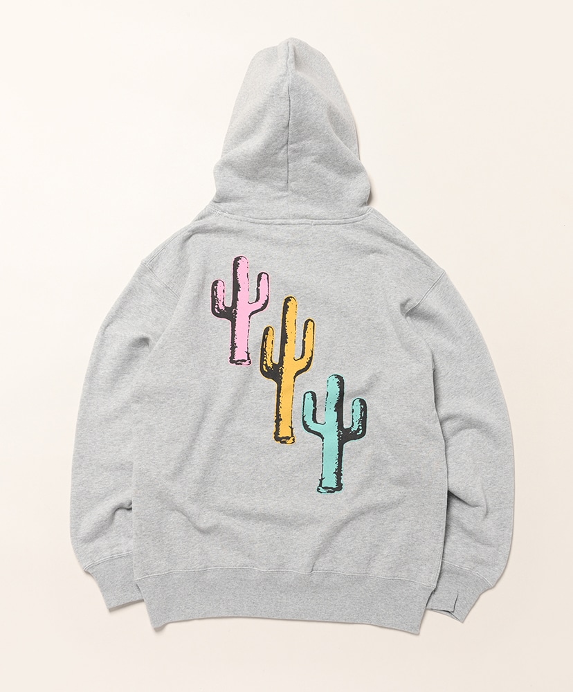 ×Down on the Corner Pullover Hoodie ‐Cactus Print‐ Gray/グレー L(MEN)