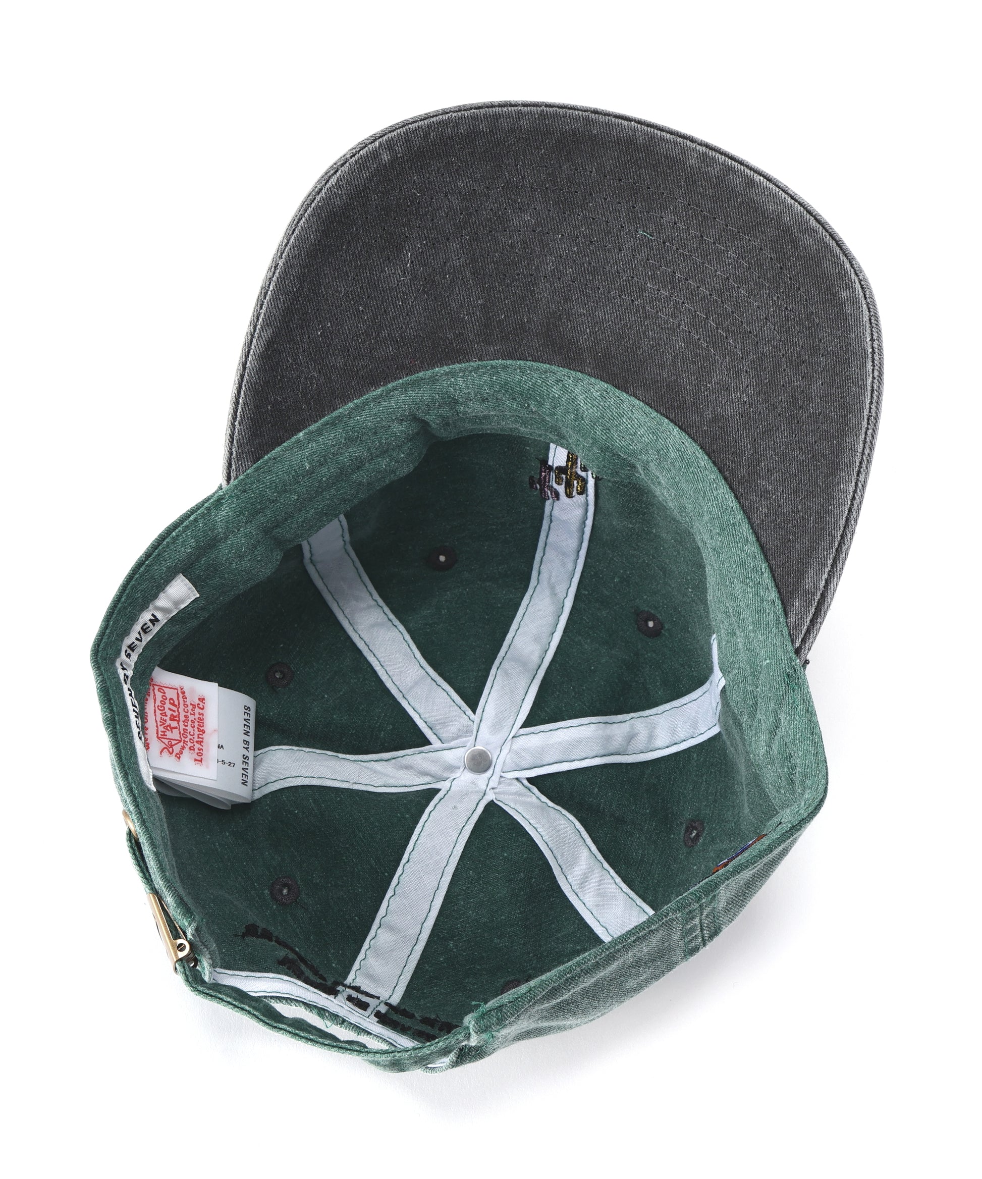 ×Down on the Corner BI-COLOR COTTON CAP 
‐Cactus + Logo Embroidery‐ Green/グリーン F