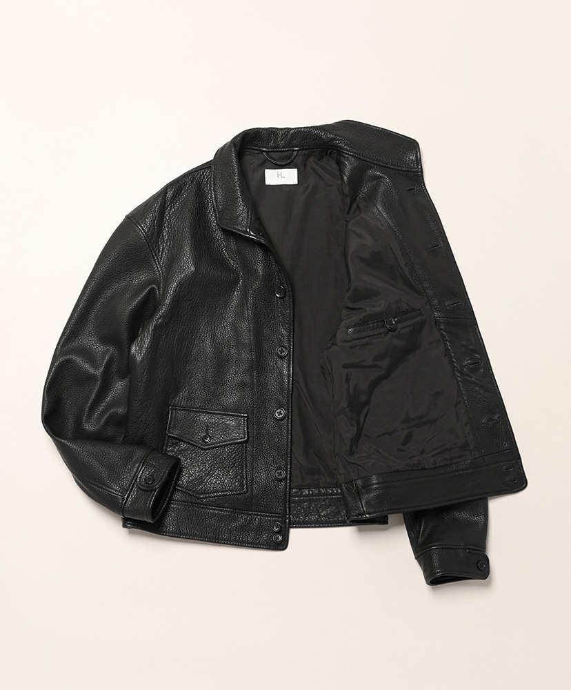Shrink lamb Cossack jacket Black/ブラック 2(MEN)