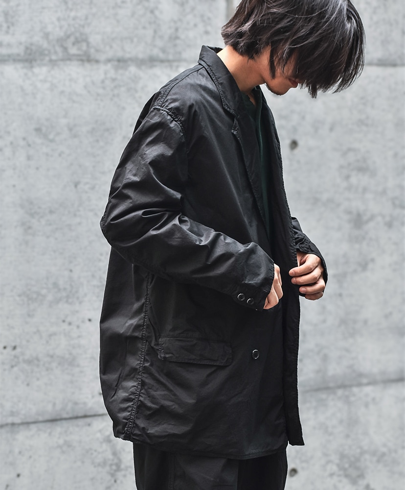 Garment Dyed Typewriter Oversized Double Jacket Black/ブラック 1