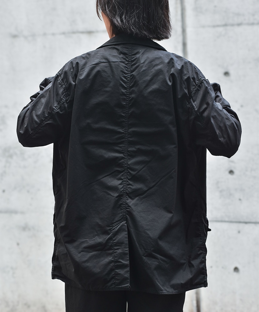 Garment Dyed Typewriter Oversized Double Jacket Black/ブラック 1