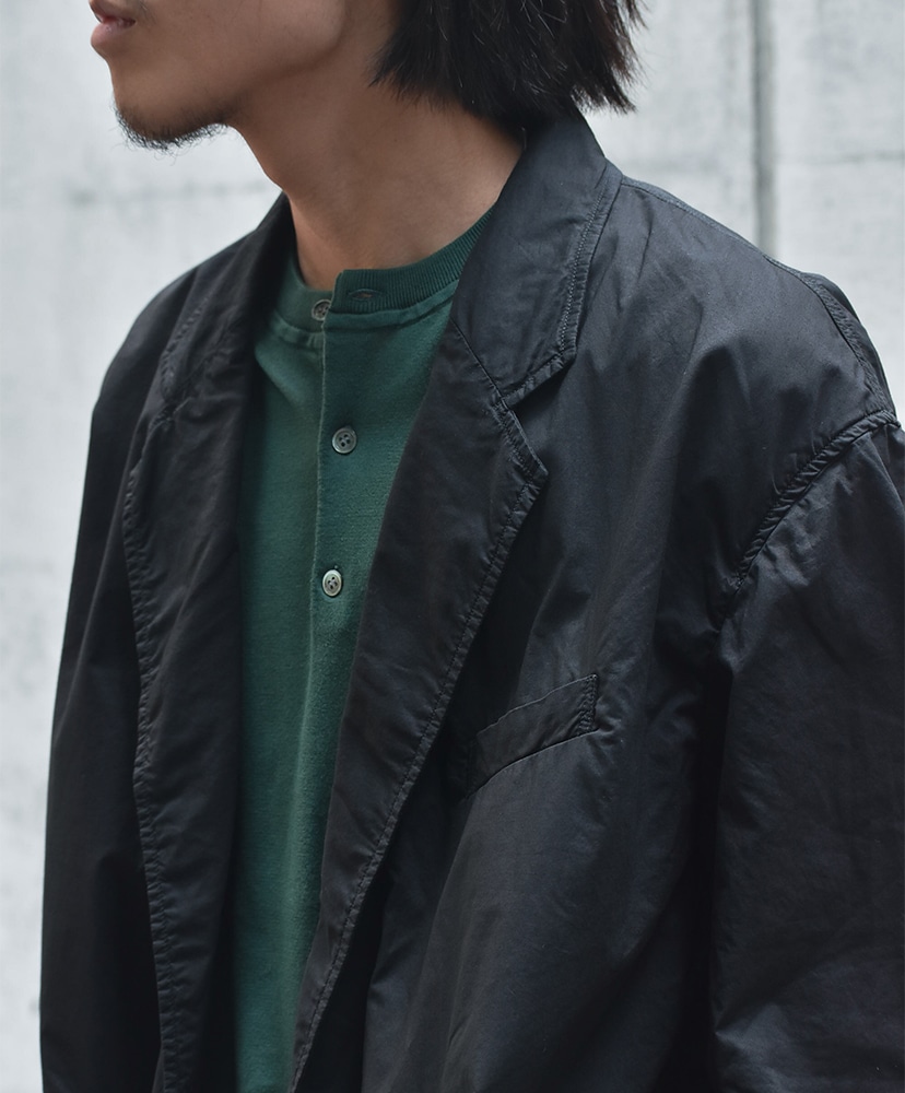 Garment Dyed Typewriter Oversized Double Jacket Black/ブラック 1