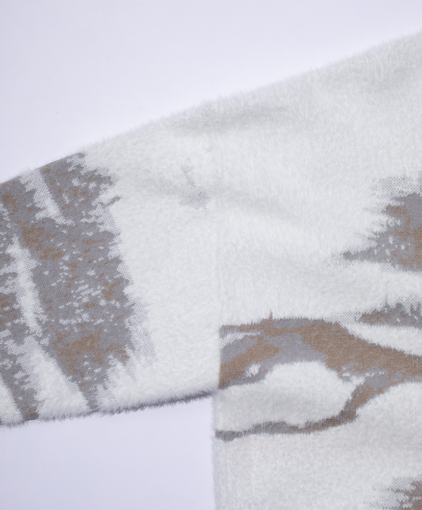 Finnish Landscape Solotex Knit - Snow White Gray/ホワイトグレー L(MEN)