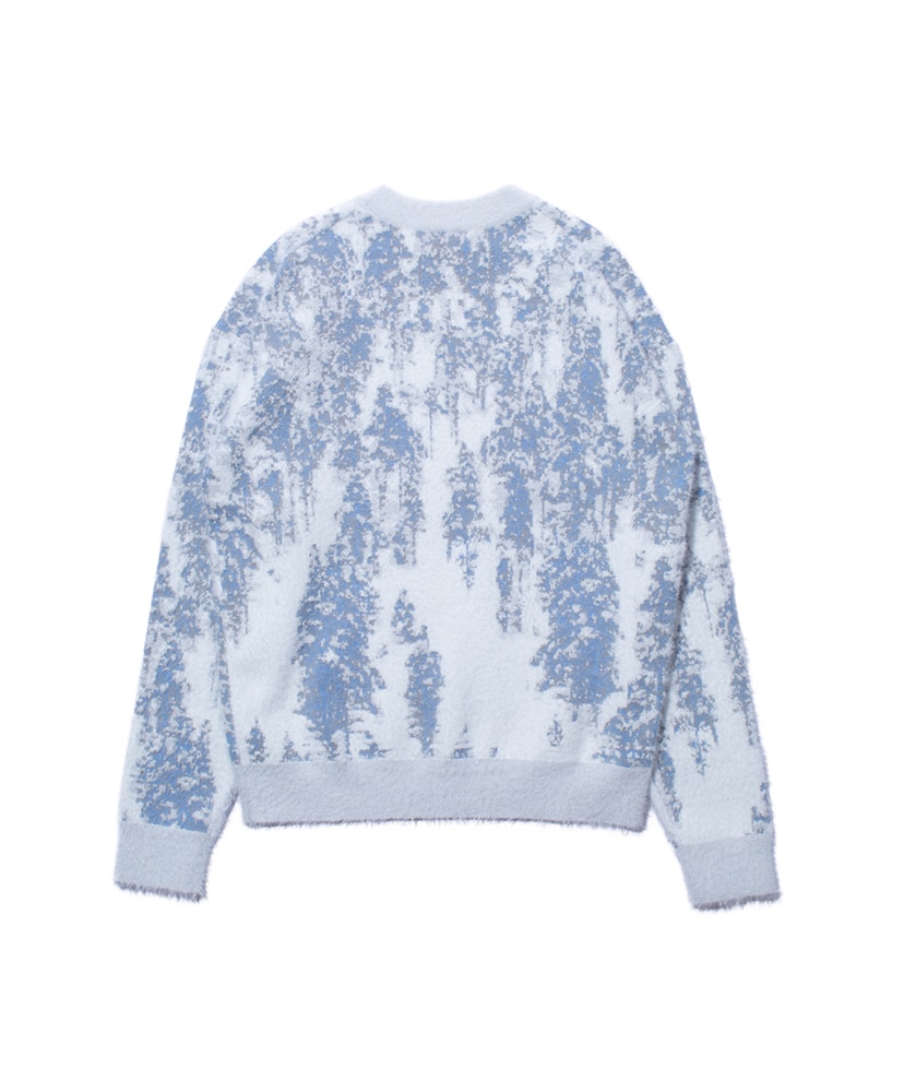 Finnish Landscape Solotex Knit - Forest White Blue/ホワイトブルー L(MEN)