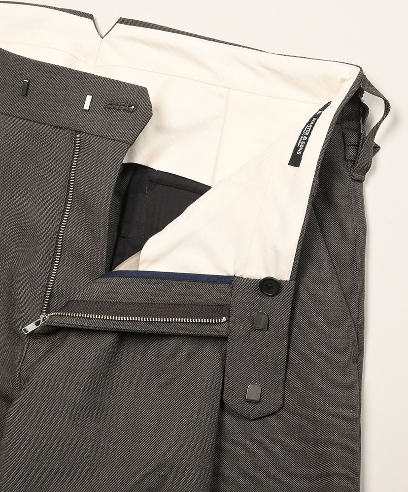 Military Slacks SHARKSKIN Brown Sharkskin/ブラウンシャークスキン 1(MEN)