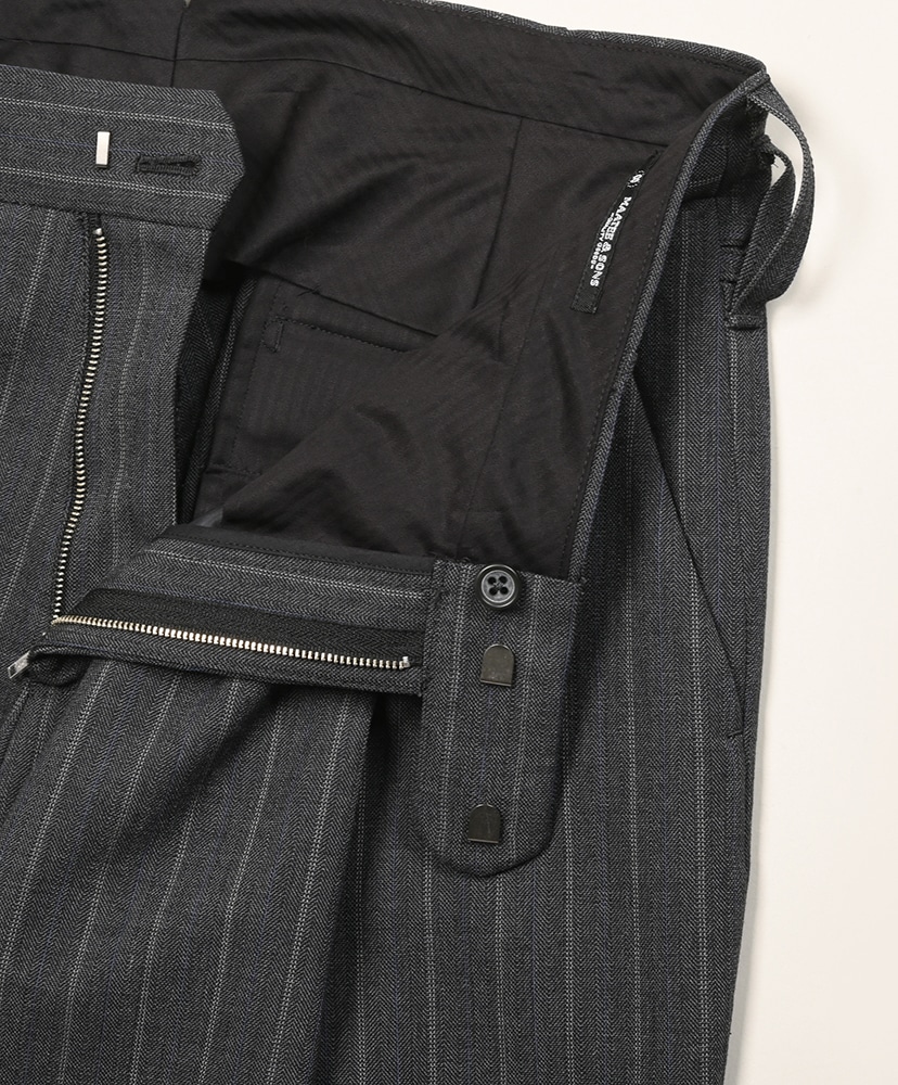 Military Slacks SHARKSKIN Gray Stripe/グレーストライプ 1(MEN)