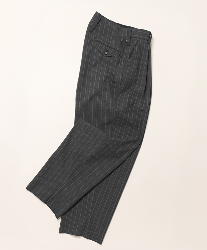 Military Slacks SHARKSKIN Gray Stripe/グレーストライプ 1(MEN)
