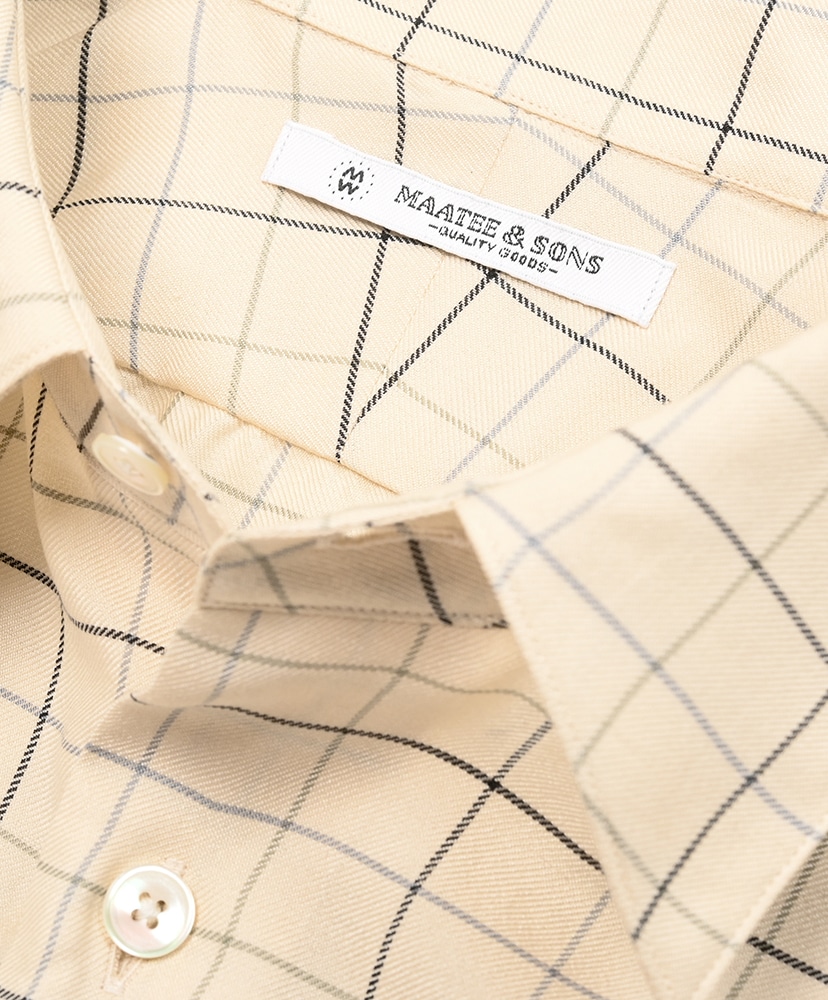 short ponit shirts C/S TATTERSALL Oatmeal/オートミール 1(MEN)