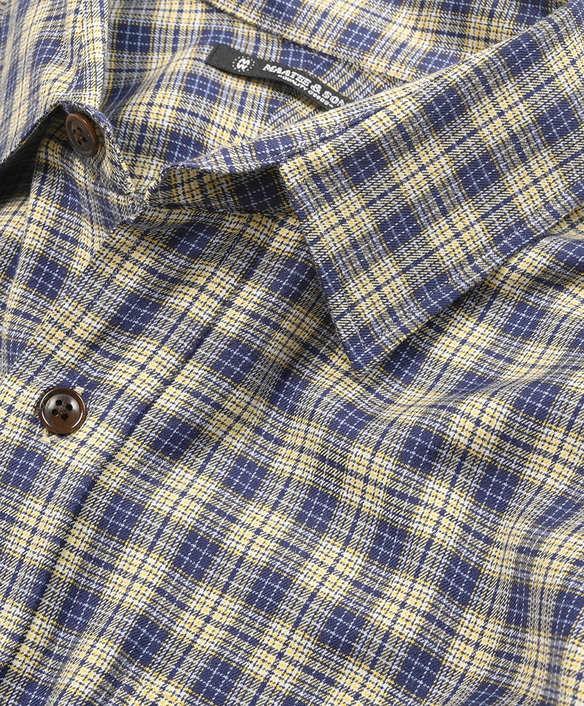Over Shirts Silk Rayon Check Blue Yellow/ブルーイエロー 1(MEN)