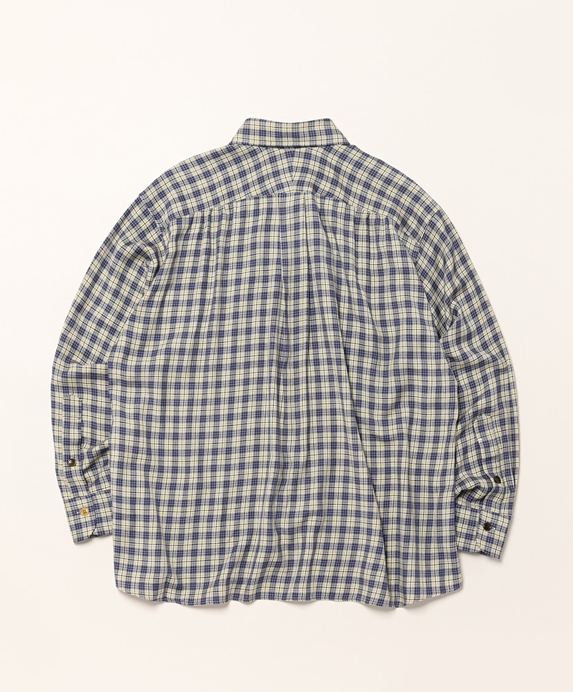 Over Shirts Silk Rayon Check Blue Yellow/ブルーイエロー 1(MEN)