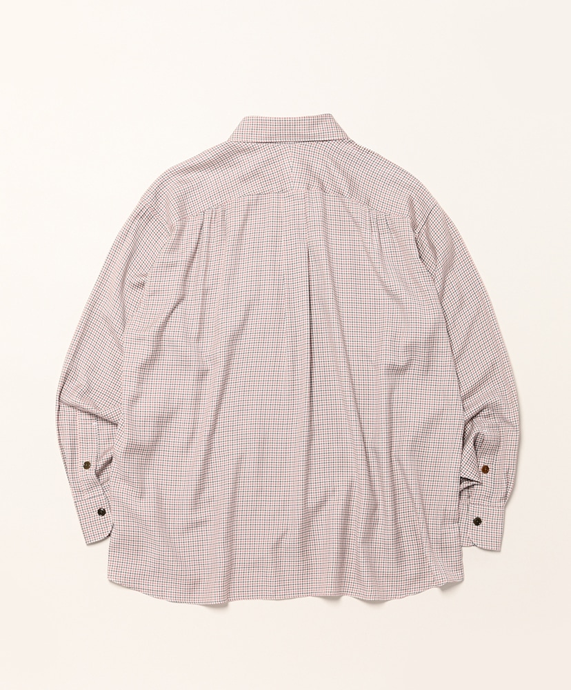 Over Shirts Silk Rayon Check Pink Grey/ピンクグレー 1(MEN)