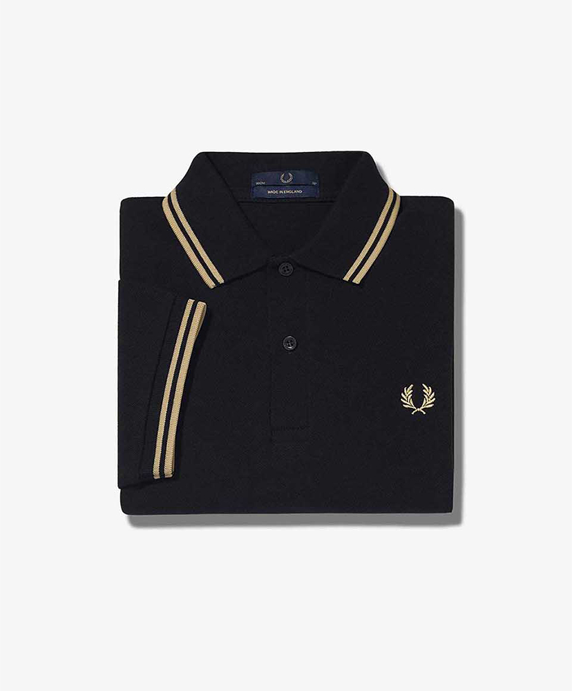 The Original Twin Tipped Fred Perry Shirt Black×Champagne/ブラック×シャンパン 40(MEN)