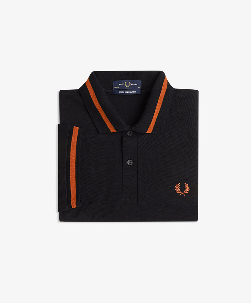 The Single Tipped Fred Perry Shirt Black×Summer clay/ブラック×サマークレイ 40(MEN)