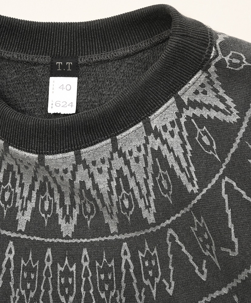 Lot. 624 Nordic Pattern Sweatshirt Sumi/スミ 40(MEN)